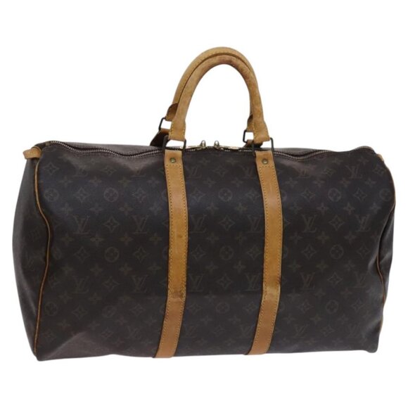 LOUIS VUITTON Monogram Keepall 50 Boston Bag M41426 LV Auth bs24126 - Picture 1 of 16